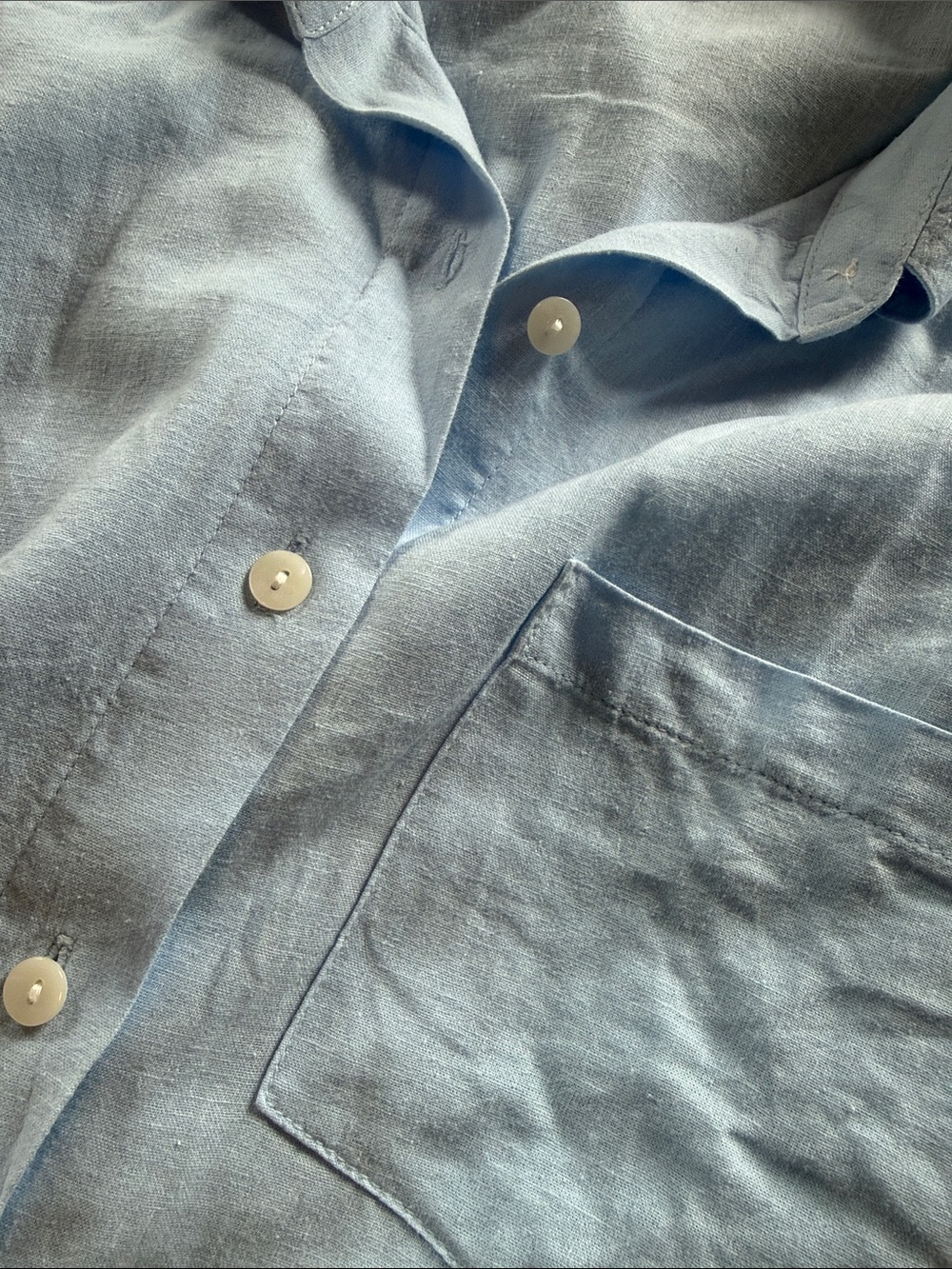 [Universal Thread] Light Blue Linen Button-Down - Picture 3 of 7